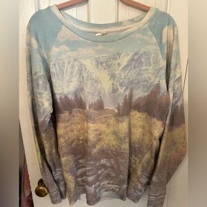 Scenic Print Women's Sweater